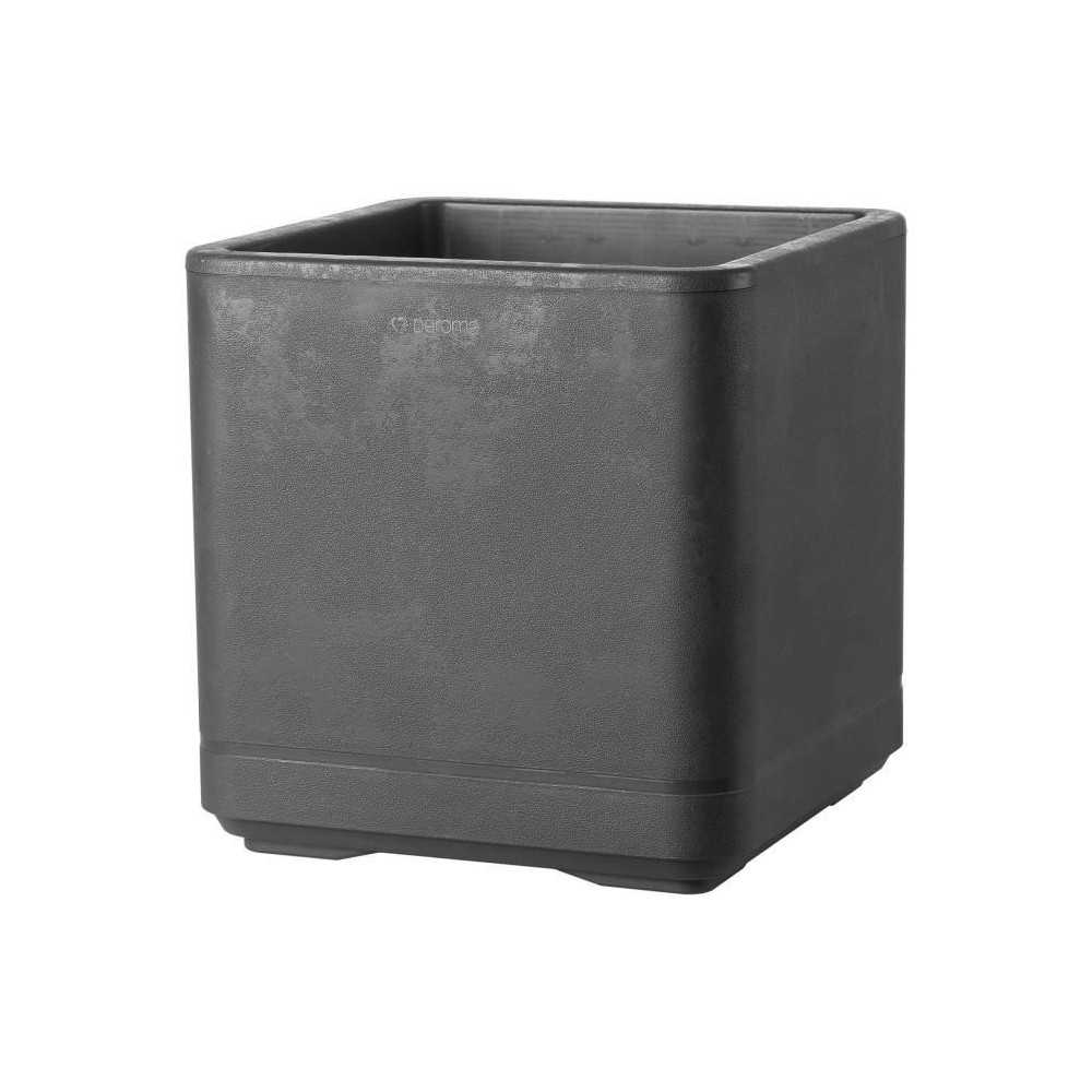 Pot de fleur Cube - DEROMA- Cosmo - Anthracite - A réserve d'eau - Ro