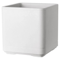 Pot de fleur Cube - DEROMA - Cosmo - Perle - A réserve d'eau - Roulet