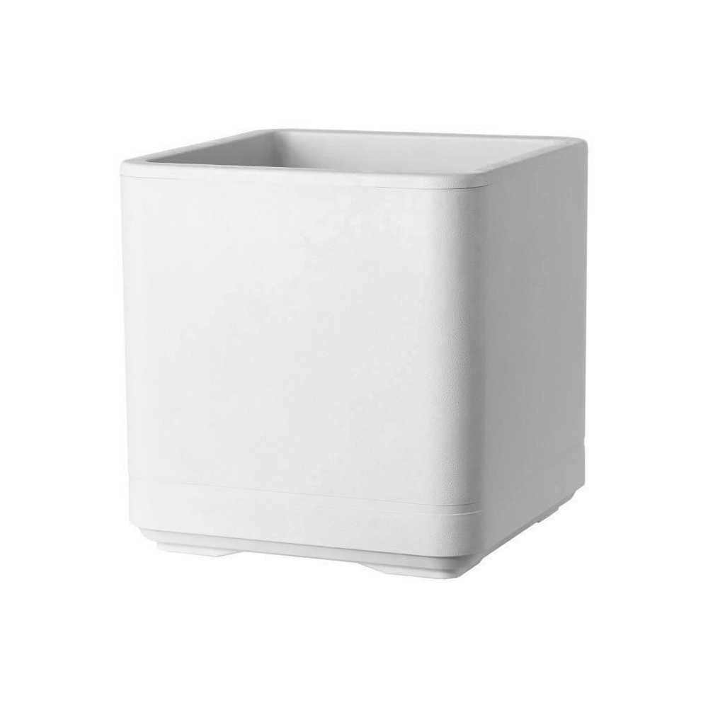 Pot de fleur Cube - DEROMA - Cosmo - Perle - A réserve d'eau - Roulet