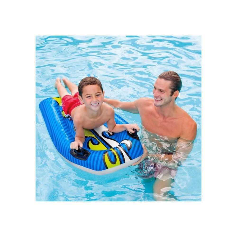 Bodyboard Gonflable Enfant - INTEX - 112x62 Cm - 2 Modeles Assortis -