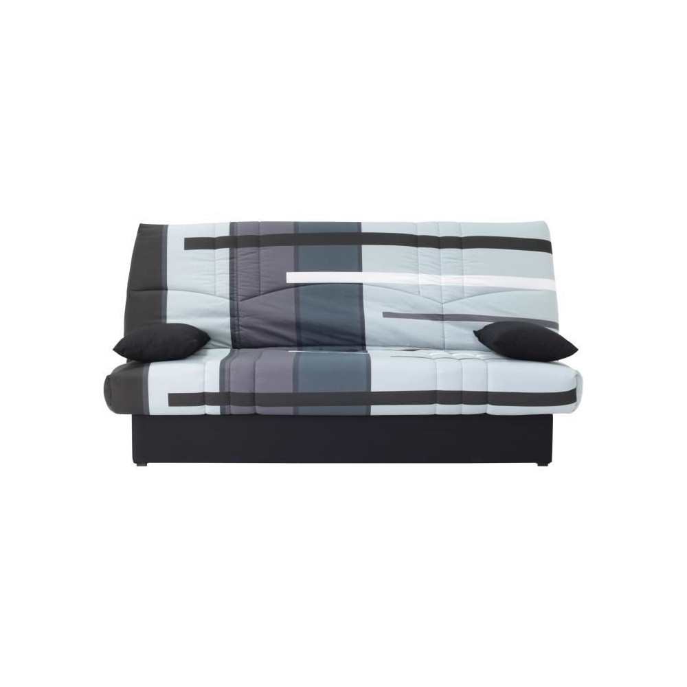 Clic clac 3 places DREAM - Tissu 100% Coton imprimé Piste Gris - Couc