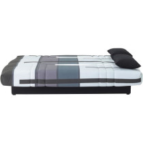 Clic clac 3 places DREAM - Tissu 100% Coton imprimé Piste Gris - Couc