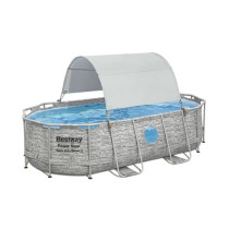 BESTWAY - Auvent pour piscine ovale et rectangulaire