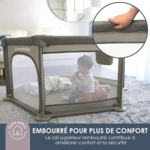 Parc Explore - DREAMBABY - 6 côtés avec base en tissu et cadre rembo