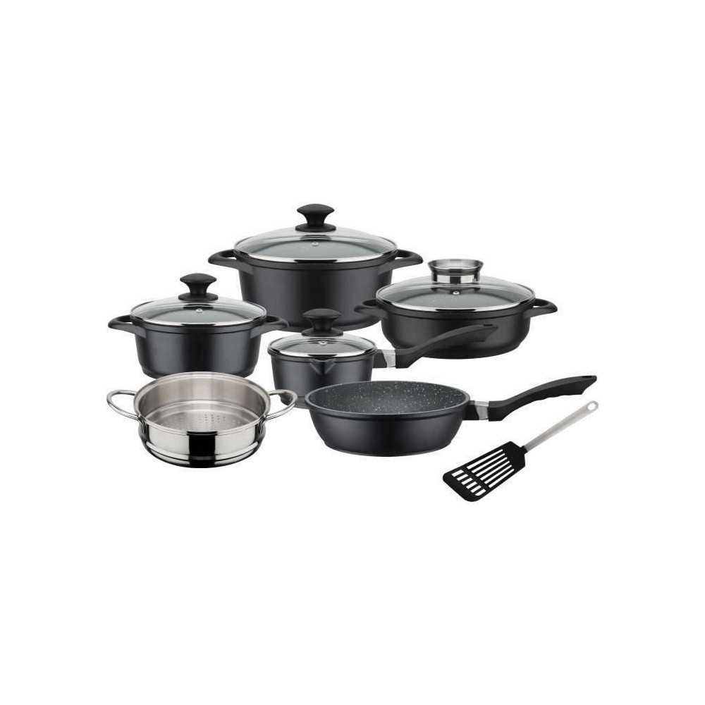 Set 10 pcs batterie de cuisine - GSW - GOURMET GRANIT - Fonte d'alumin