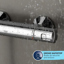 Colonne de douche avec mitigeur thermostatique - Economie d'eau - GROH