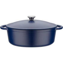 Cocotte fonte massive - GSW - BLUE MAGIC - 33 x 25 cm - Ovale - Induct