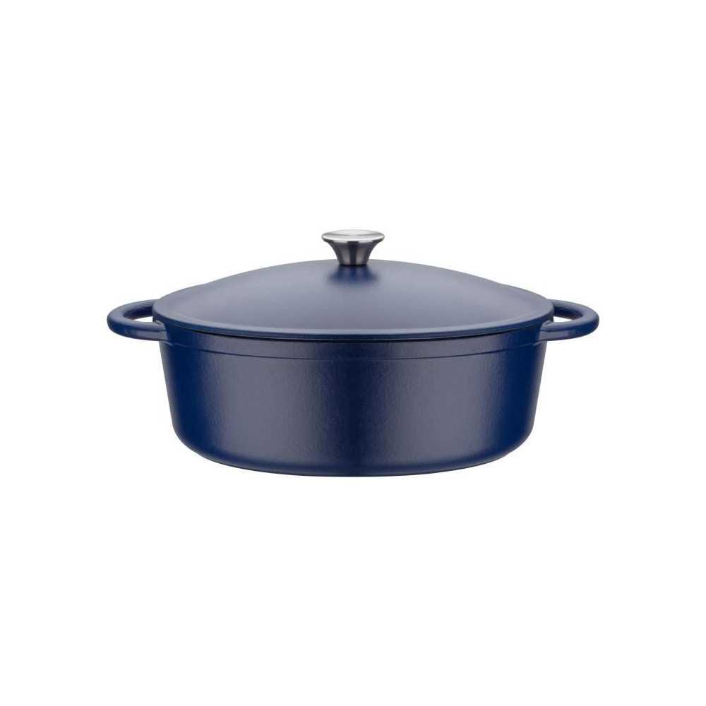 Cocotte fonte massive - GSW - BLUE MAGIC - 33 x 25 cm - Ovale - Induct