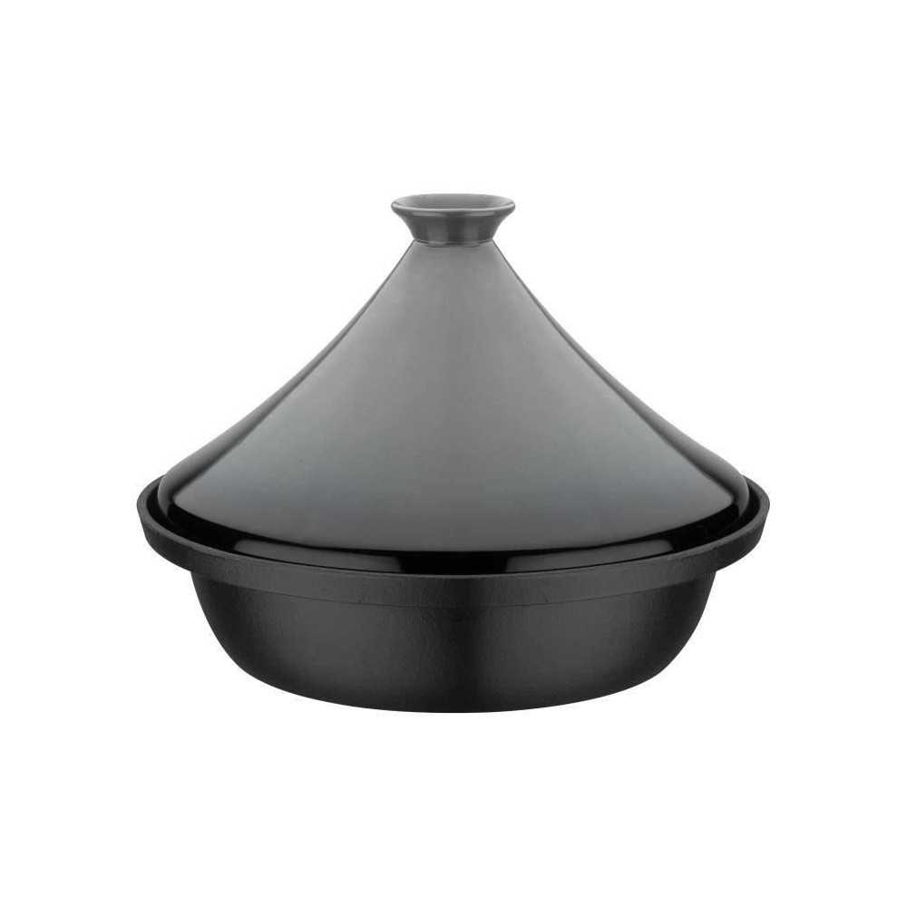 Tajine fonte massive - GSW - 30 x 22 cm - Couvercle céramique - Induc