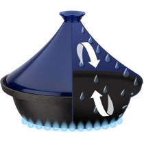 Tajine fonte massive - GSW - 30 x 22 cm - Couvercle céramique - Induc
