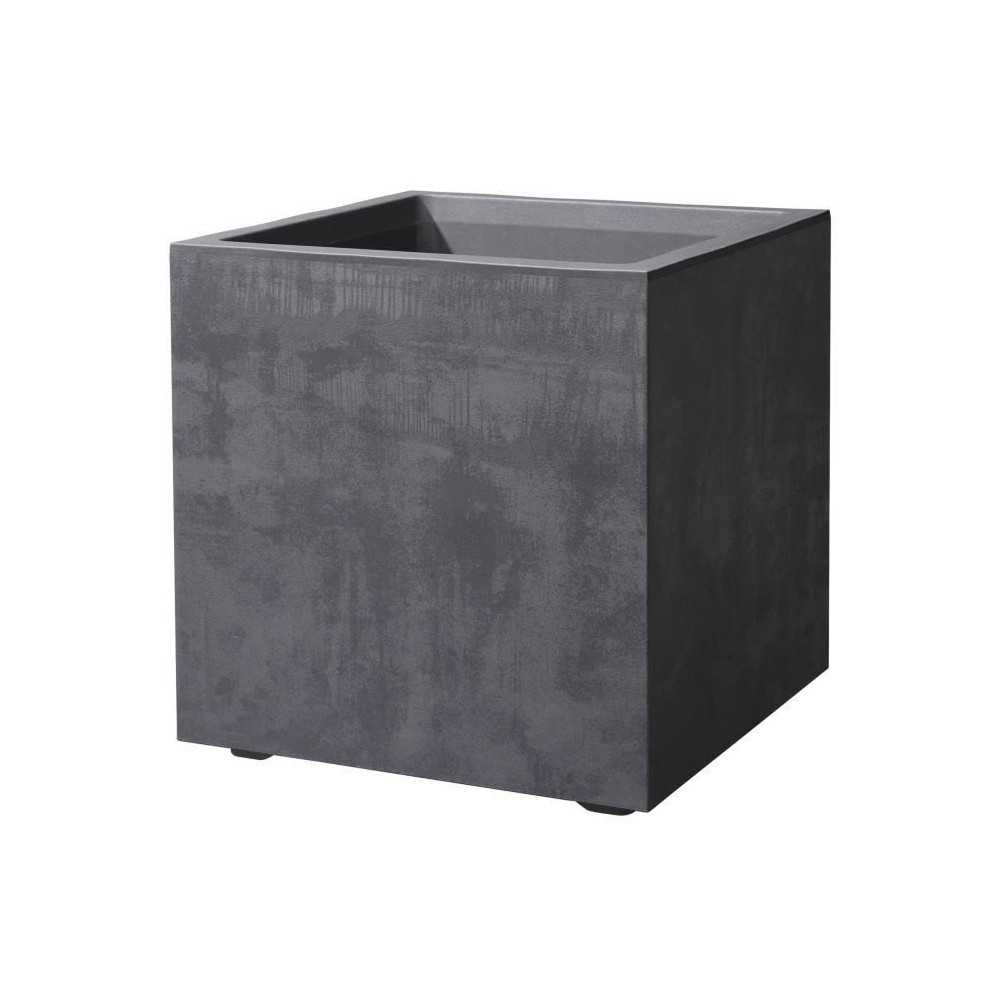 Pot de fleur Cube - DEROMA - Millennium R - Anthracite - A réserve d'