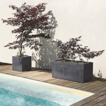 Pot de fleur Cube - DEROMA - Millennium R - Anthracite - A réserve d'