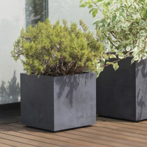 Pot de fleur Cube - DEROMA - Millennium R - Anthracite - A réserve d'