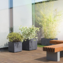 Pot de fleur Cube - DEROMA - Millennium R - Anthracite - A réserve d'