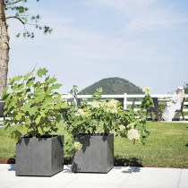 Pot de fleur Cube - DEROMA - Millennium R - Anthracite - A réserve d'