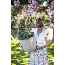 Pot de fleur boule - CAPI EUROPE - WASTE RIB NL - 35 x 34 cm - Terrazz