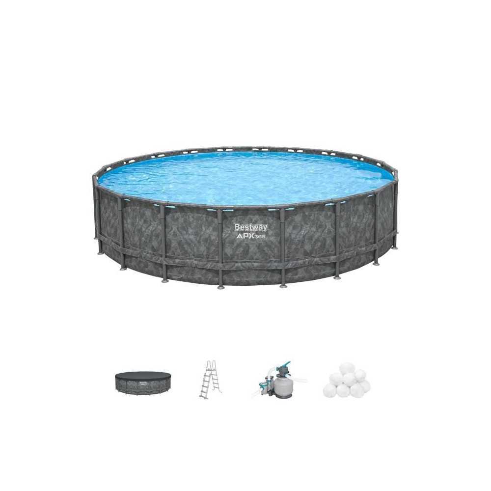 Kit Piscine hors sol tubulaire BESTWAY - APX 365™ - 610 x 132 cm - R