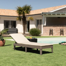 Bain de soleil - Allibert by KETER - Jaipur - Résine imitation rotin