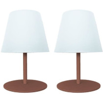 Set de 2 lampes de table sans fil - LUMISKY - TWINS - Terracota - H16