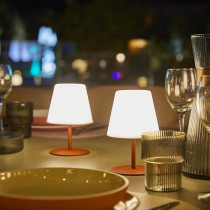 Set de 2 lampes de table sans fil - LUMISKY - TWINS - Terracota - H16