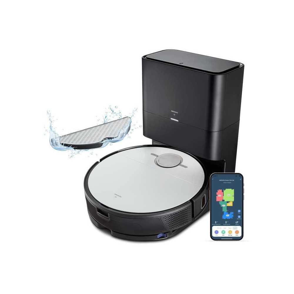MEDION X50 SW - Robot Aspirate0ur Laveur avec Station de Vidange - Nav