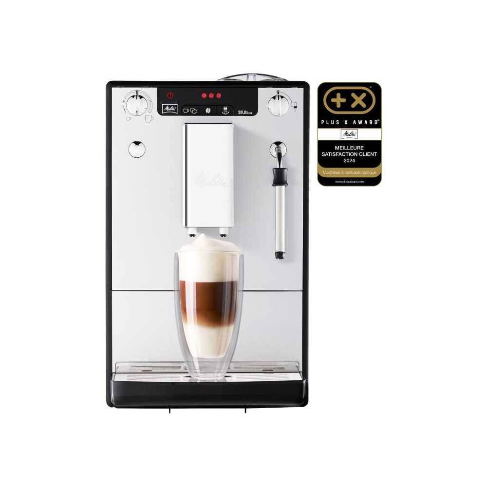 Machine a Café broyeur a Grain MELITTA Solo & Milk - Argent