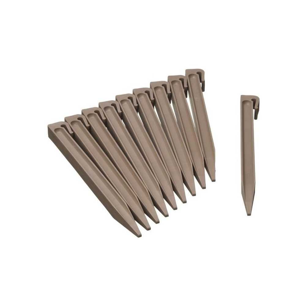 Ancres pour bordure de jardin en polypropylene - NATURE - H26,7 x 1,9