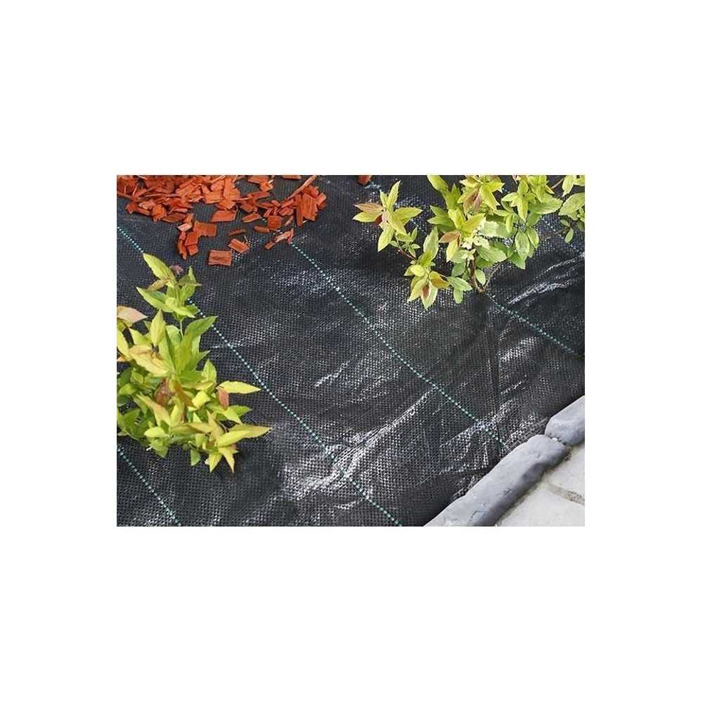 Toile de paillage paysages noire 2,10 x 25 m, traité anti UV, 100 g/m