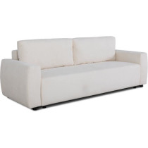 Canapé convertible - 3 places - PHARELL - Tissu Bouclette Beige - Cof
