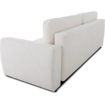Canapé convertible - 3 places - PHARELL - Tissu Bouclette Beige - Cof
