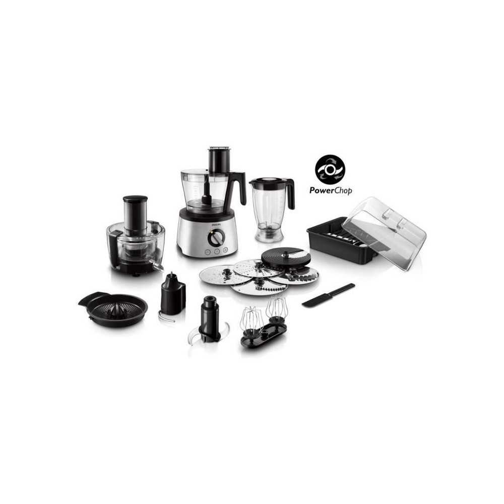 Robot de cuisine 6-en-1 - PHILIPS - HR7778/00 - 1300 W - 3,4 L - Inox