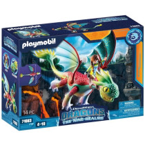 PLAYMOBIL 71083 Dragons Panache & Alex, Figurine de dragon amovible, D