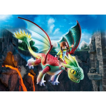 PLAYMOBIL 71083 Dragons Panache & Alex, Figurine de dragon amovible, D