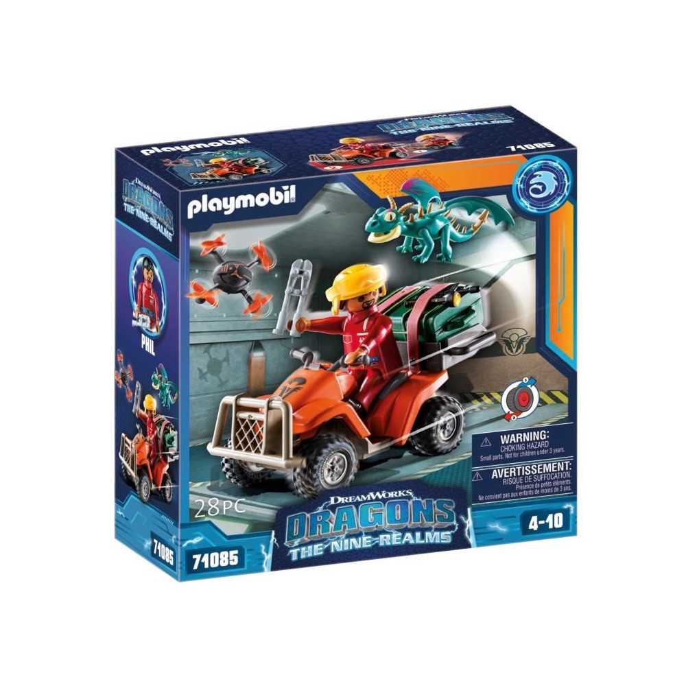 PLAYMOBIL 71085 Dragons Quad & Phil, Dragons Les Neuf Royaumes, 28 pie