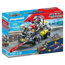 PLAYMOBIL 71147 Quad transformable de bandit, Les policiers Unité d'