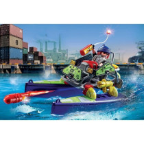 PLAYMOBIL 71147 Quad transformable de bandit, Les policiers Unité d'