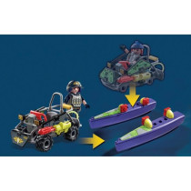 PLAYMOBIL 71147 Quad transformable de bandit, Les policiers Unité d'