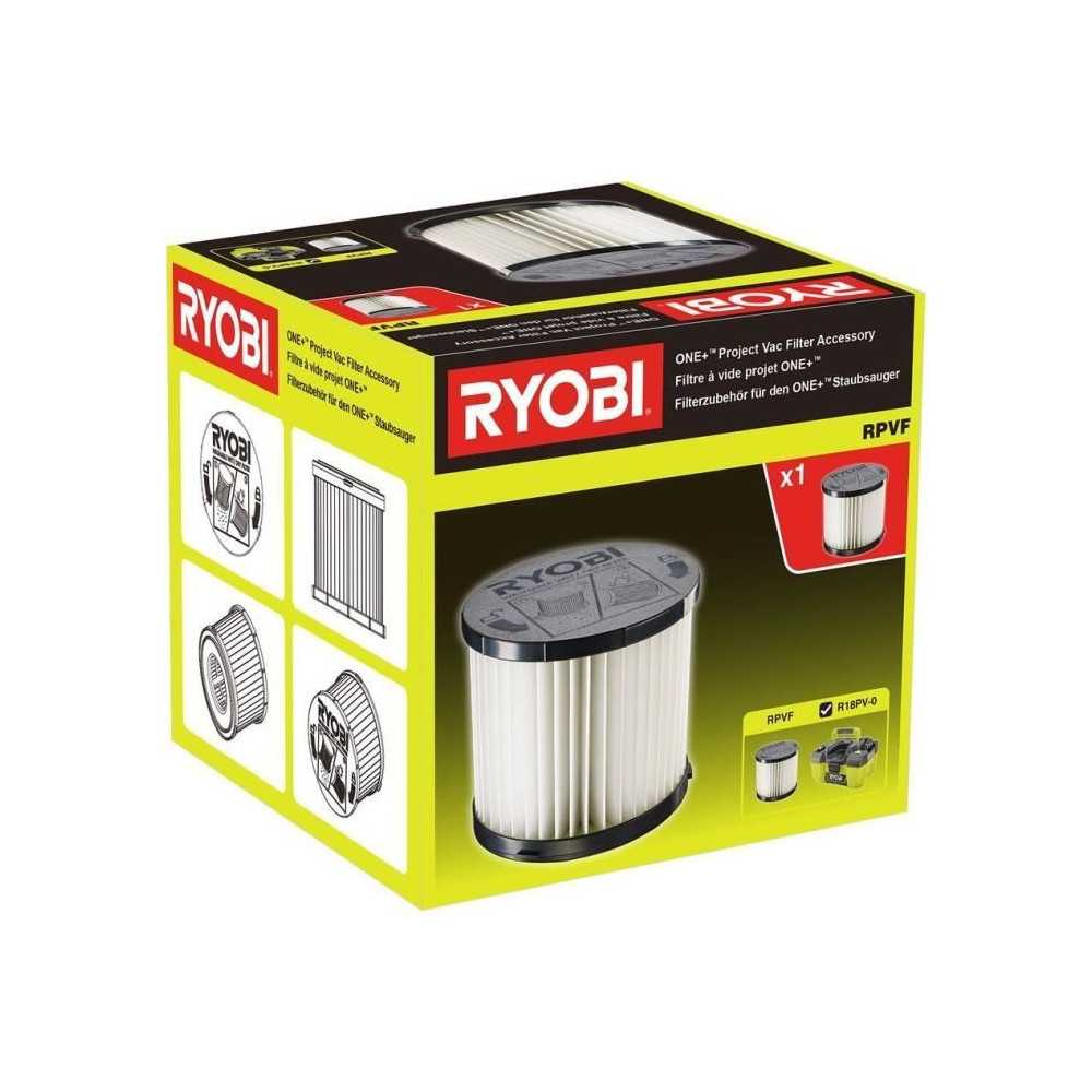 RYOBI - Filtre HEPA H12 amovible et lavable pour aspirateur d'atelier