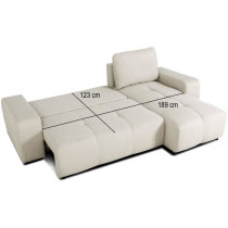 Canapé d'angle convertible réversible - 3 places - SIERRA - Avec cof