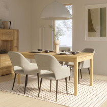 Table a manger extensible ouverture synchronisée - COMO - Chene - Rec