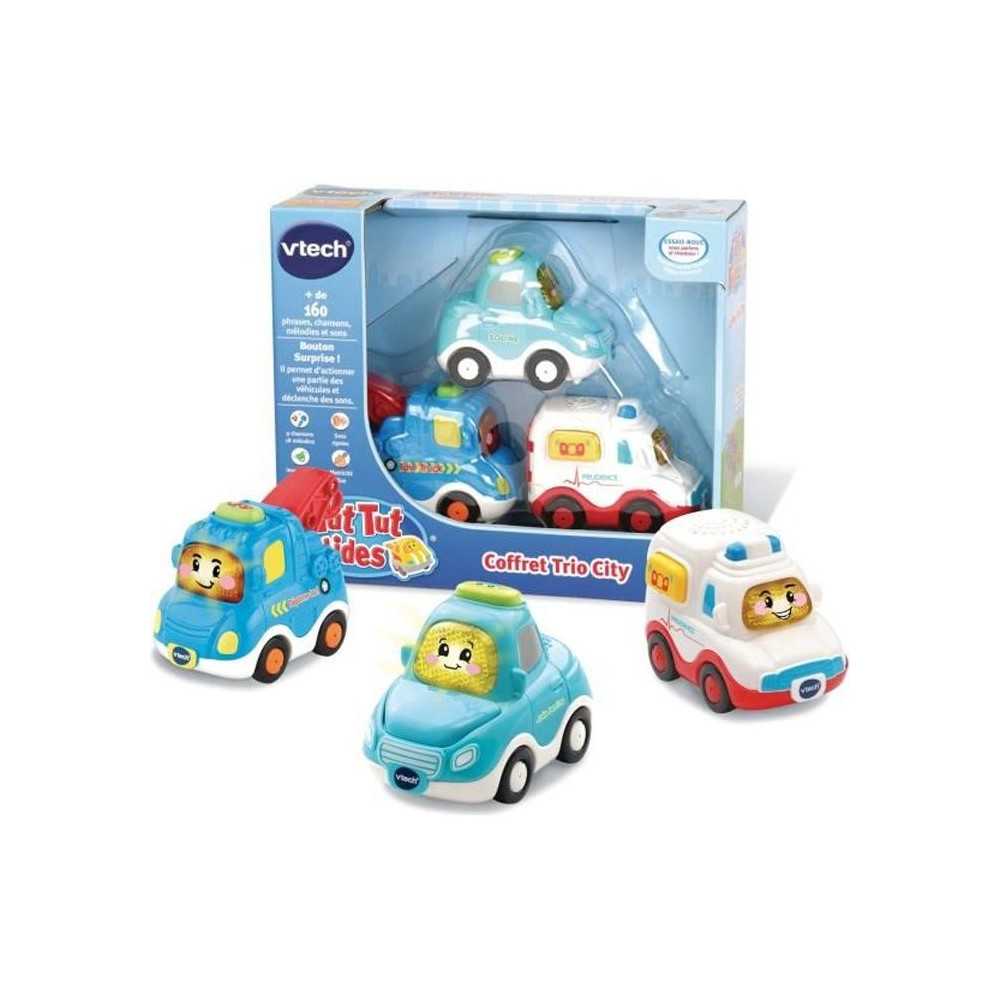 VTECH - Tut Tut Bolides - Coffret Trio City (Berline + Dépanneuse + A