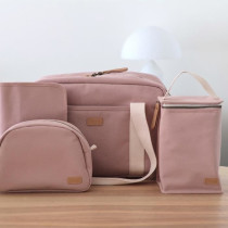 BEABA, Pochette repas bébé, isotherme, rose poudré