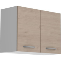 OSLO Meuble haut 2 portes - Décor Chene Jackson - L 80 x P 36 x H 58