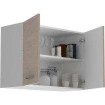 OSLO Meuble haut 2 portes - Décor Chene Jackson - L 80 x P 36 x H 58