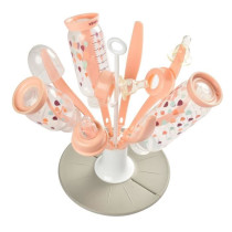 Béaba Biberonnerie Egouttoir Fleur Pliable Rose
