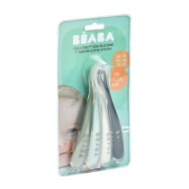 Cuilleres en silicone pour bébé BEABA - Lot de 4 - Souple et ergonom