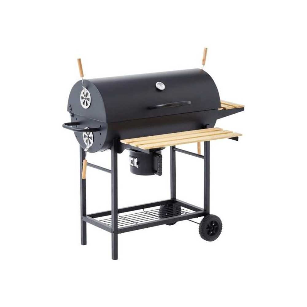 Barbecue a charbon MIKE - 2 grilles acier chromé - Surface de cuisson