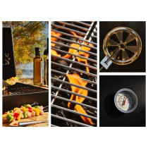 Barbecue a charbon MIKE - 2 grilles acier chromé - Surface de cuisson