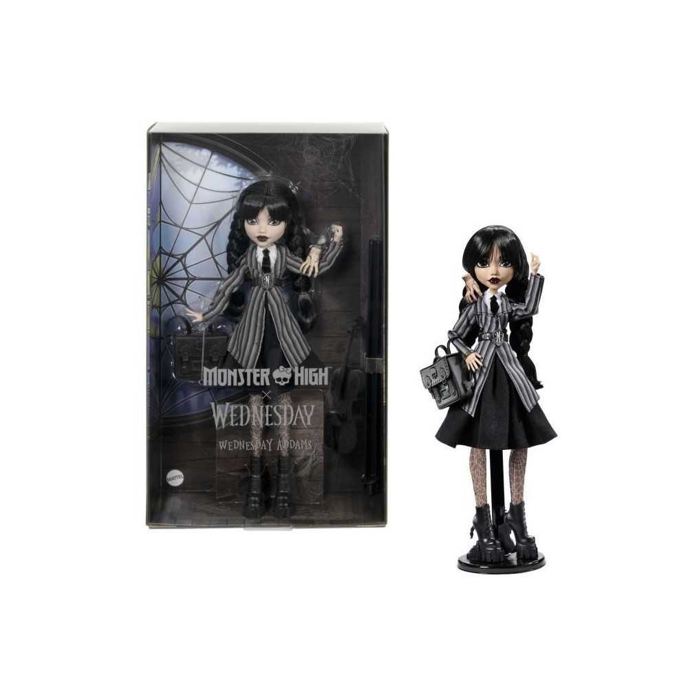 Monster High-Mercredi Addams en Uniforme-Poup?e avec La Chose - Monste