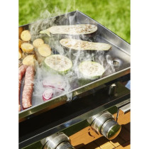 Plancha a gaz - 4 feux - BRASILIA - Tout inox - Surface cuisson - XXL